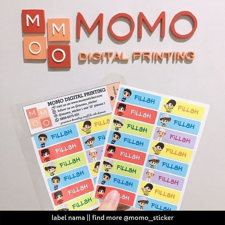cetak label buku anak murah momo_sticker